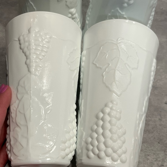Indiana Glass Colony Harvest Milk Glass Tumbler white set of 6 vintage - Picture 10 of 11